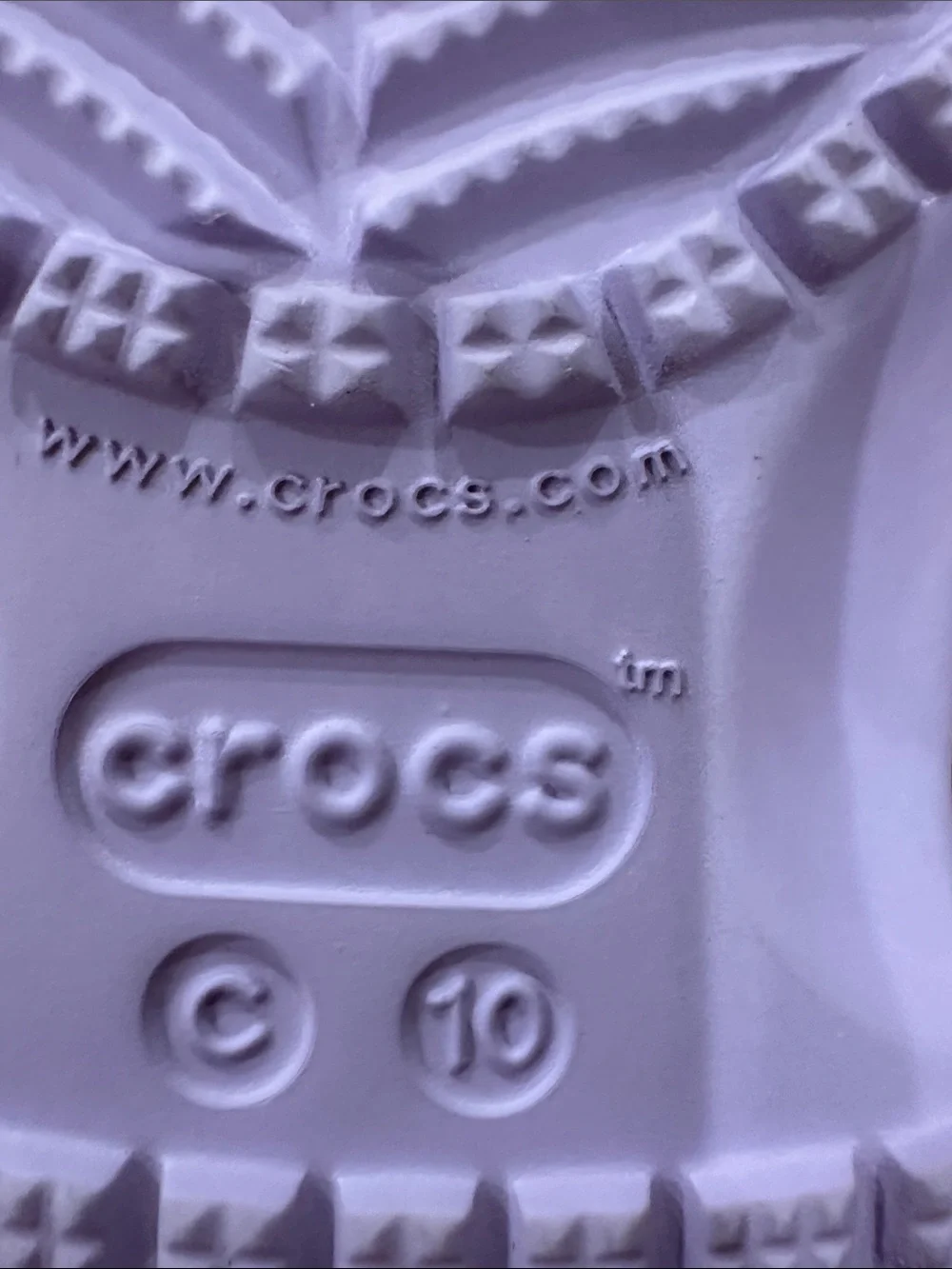 CROCS Kids' Glitter Clog in Sparkling Light Pink with White Strap